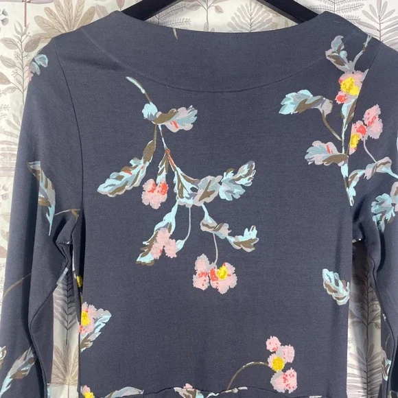 Joules Beth Floral Fit & Flare Dress Blue‎ Floral Pleated Long Sleeve Size US 6 - Picture 9 of 11